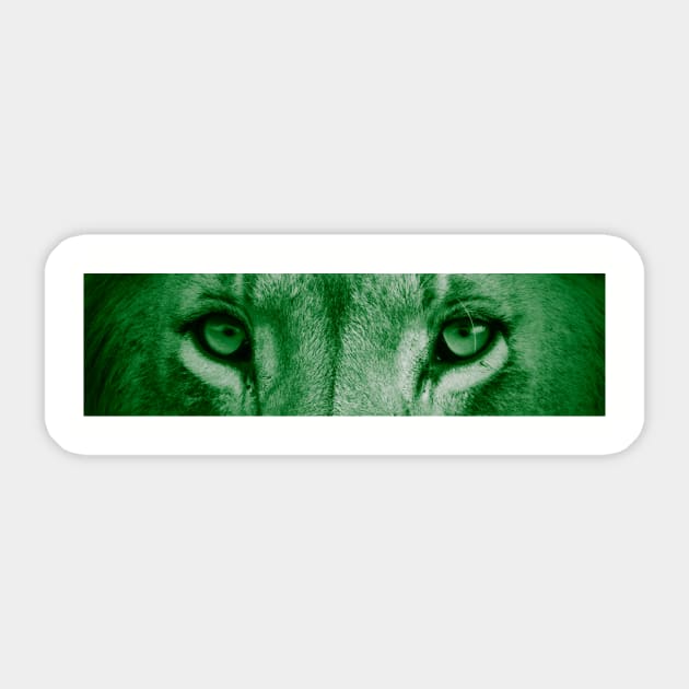 Lion eyes (Green) Sticker by BellaTilly